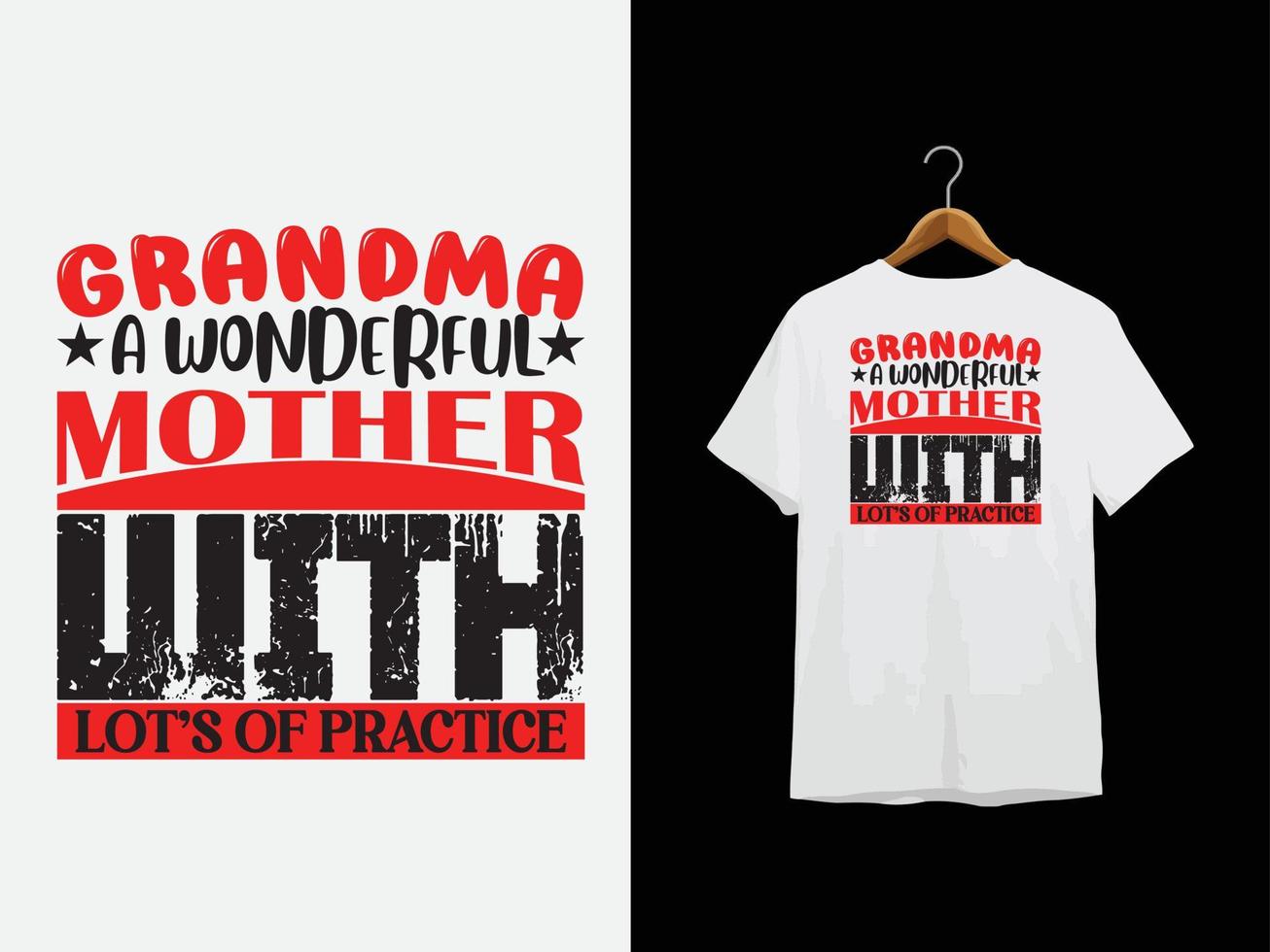 Grandma T-Shirt Design vector