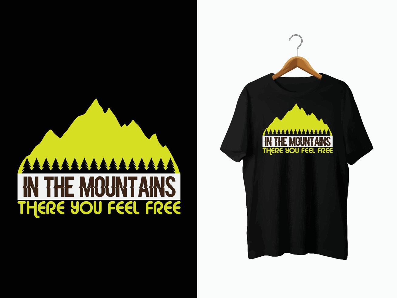 Mountain T-Shirt Design vector