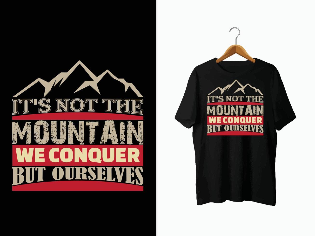 Mountain T-Shirt Design vector