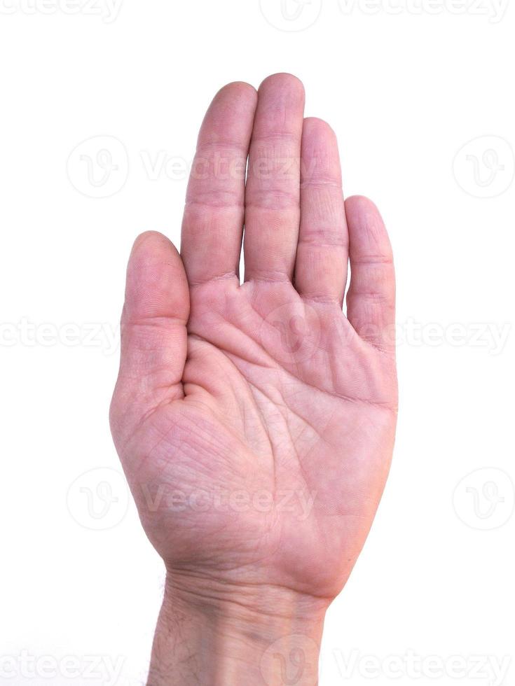 Hand gesture isolated photo