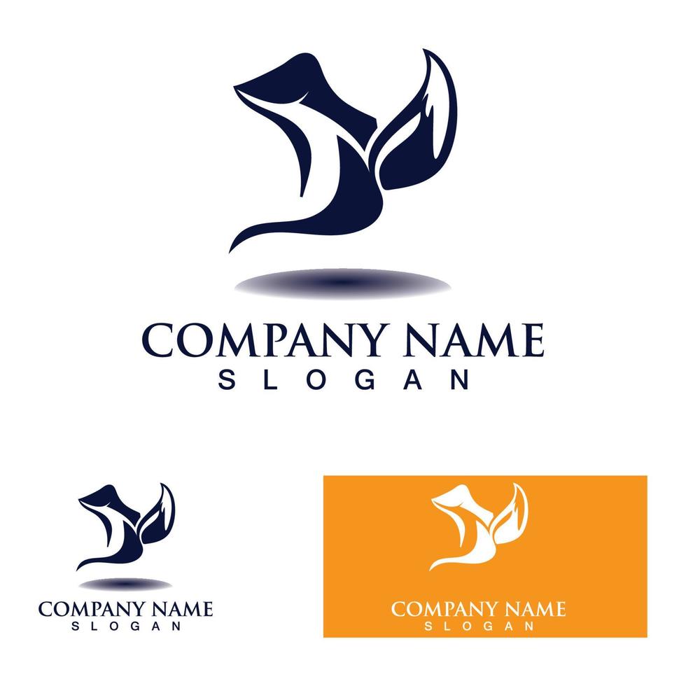 Fox Animal creative logo Template vector design
