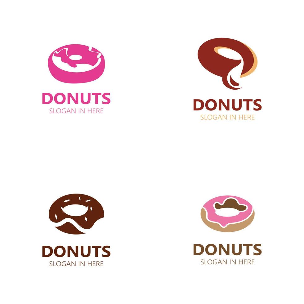 Donut bakery logo image cake food design vector