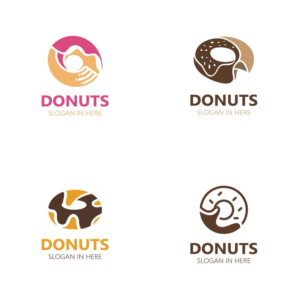 donut panadería imagen del logotipo pastel comida diseño vector