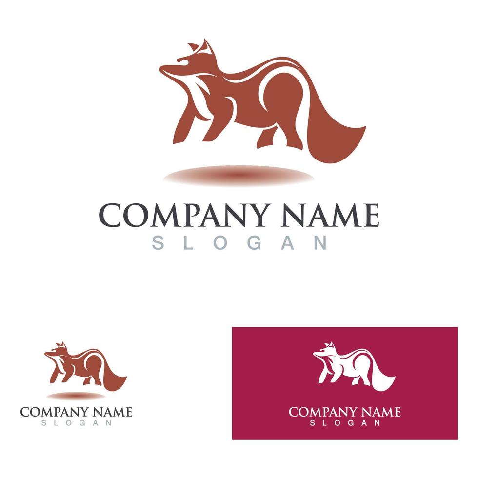 Fox Animal creative logo Template vector design