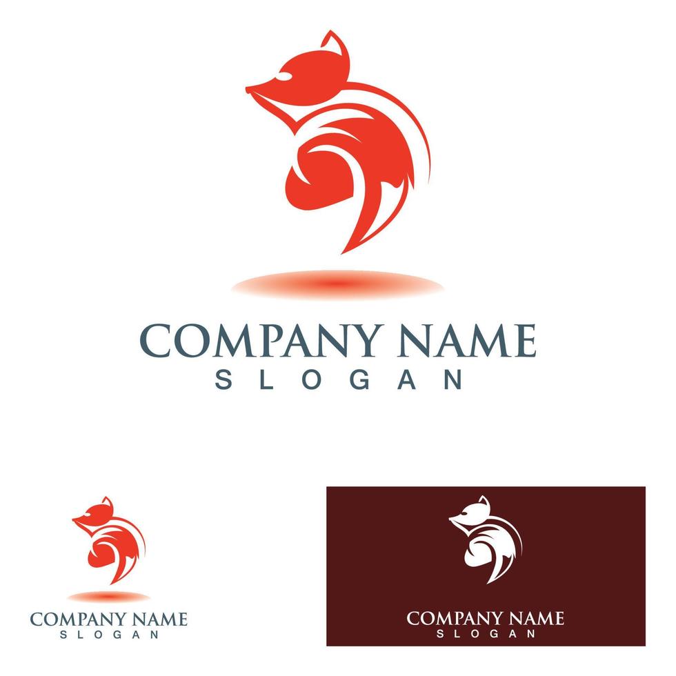 Fox Animal creative logo Template vector design