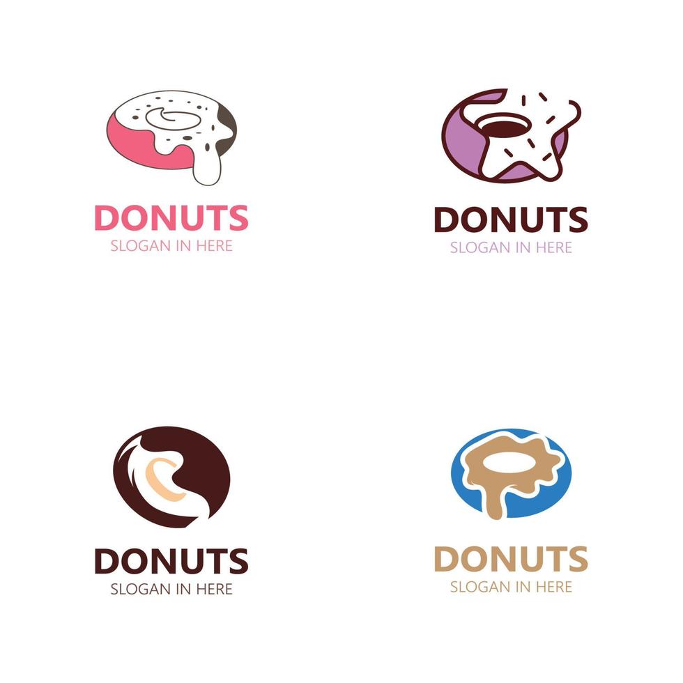 Donut bakery logo image cake food design vector