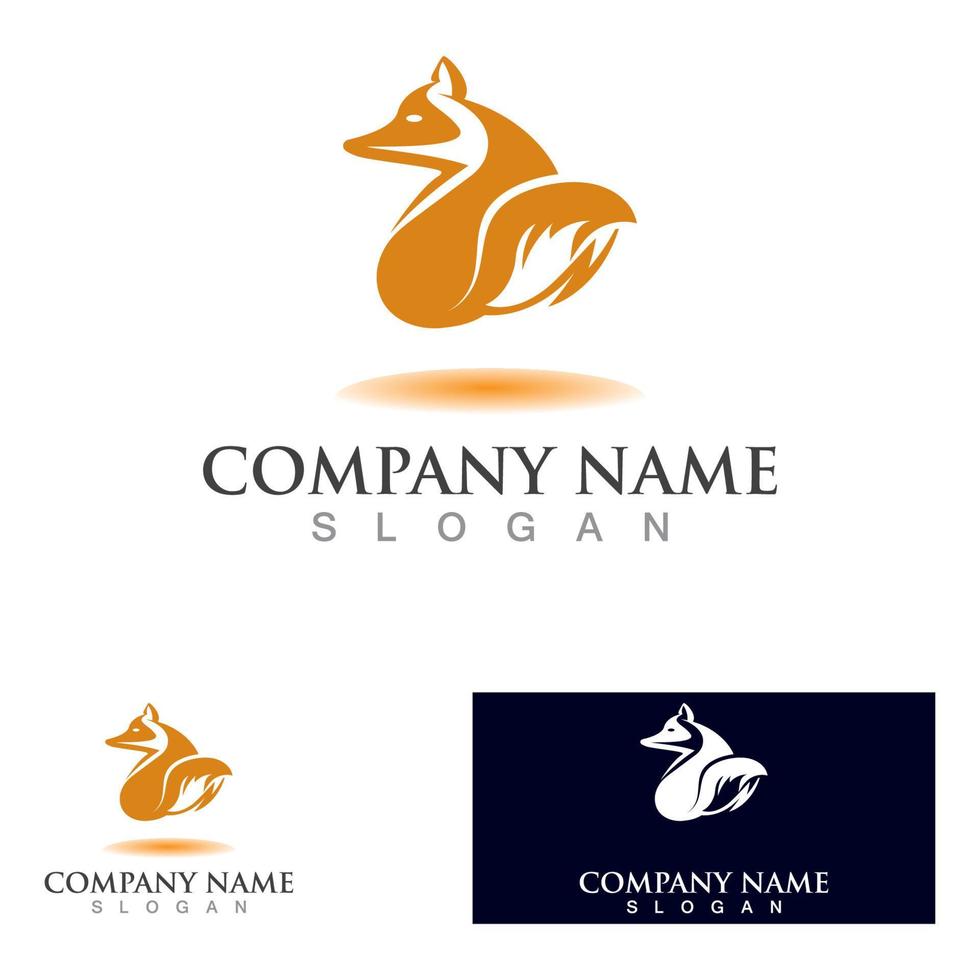 Fox Animal creative logo Template vector design