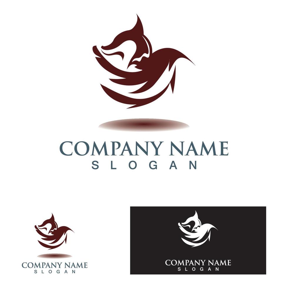 Fox Animal creative logo Template vector design