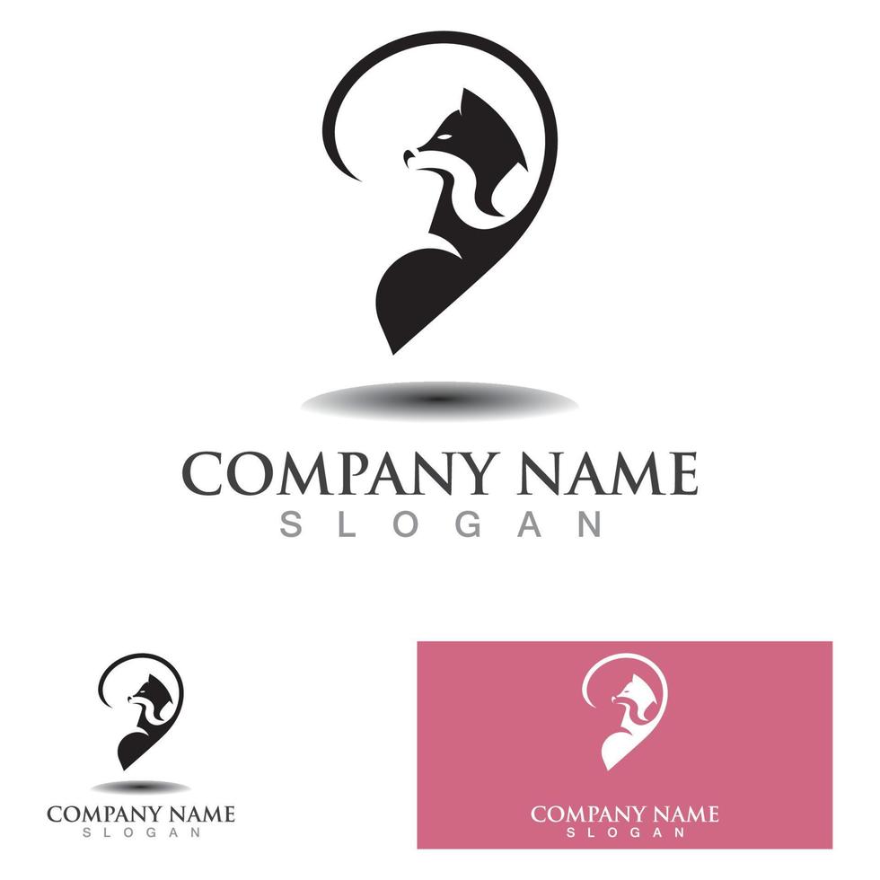 Fox Animal creative logo Template vector design