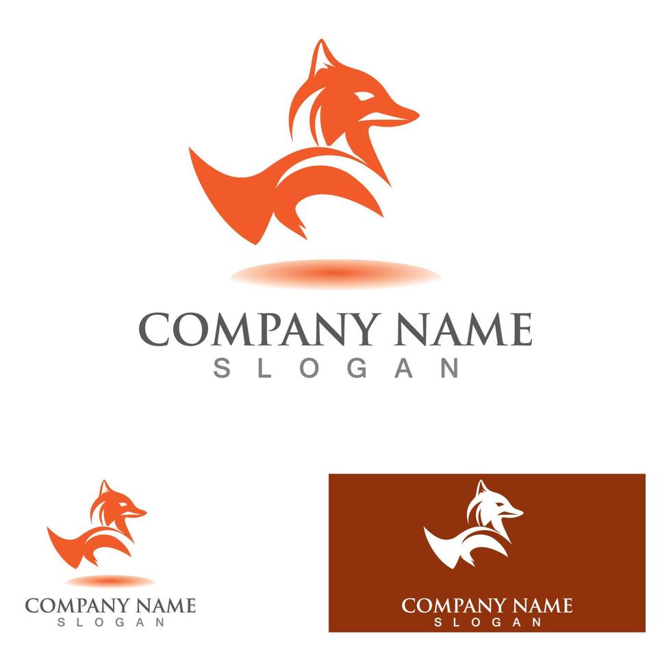 Fox Animal creative logo Template vector design