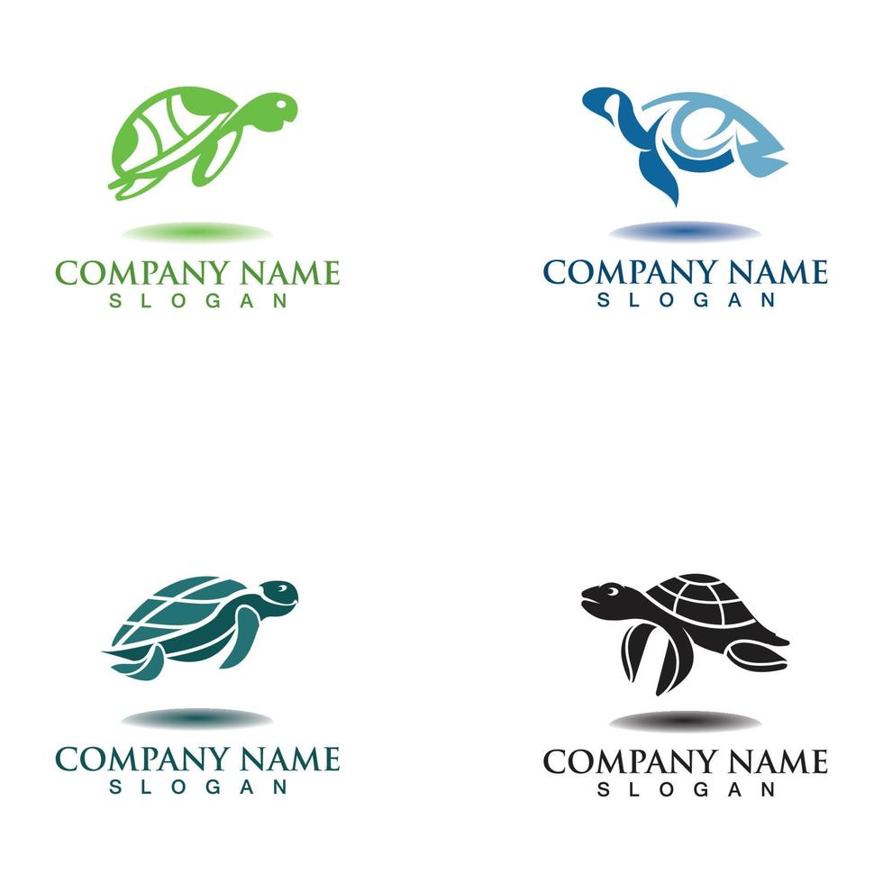 Turtle animal logo image design template vector
