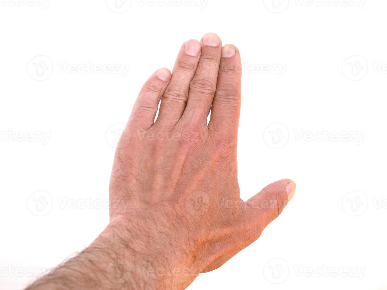 Hand gesture isolated photo