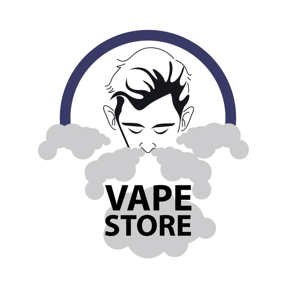 plantilla de diseño de logotipo de tienda de vape vector