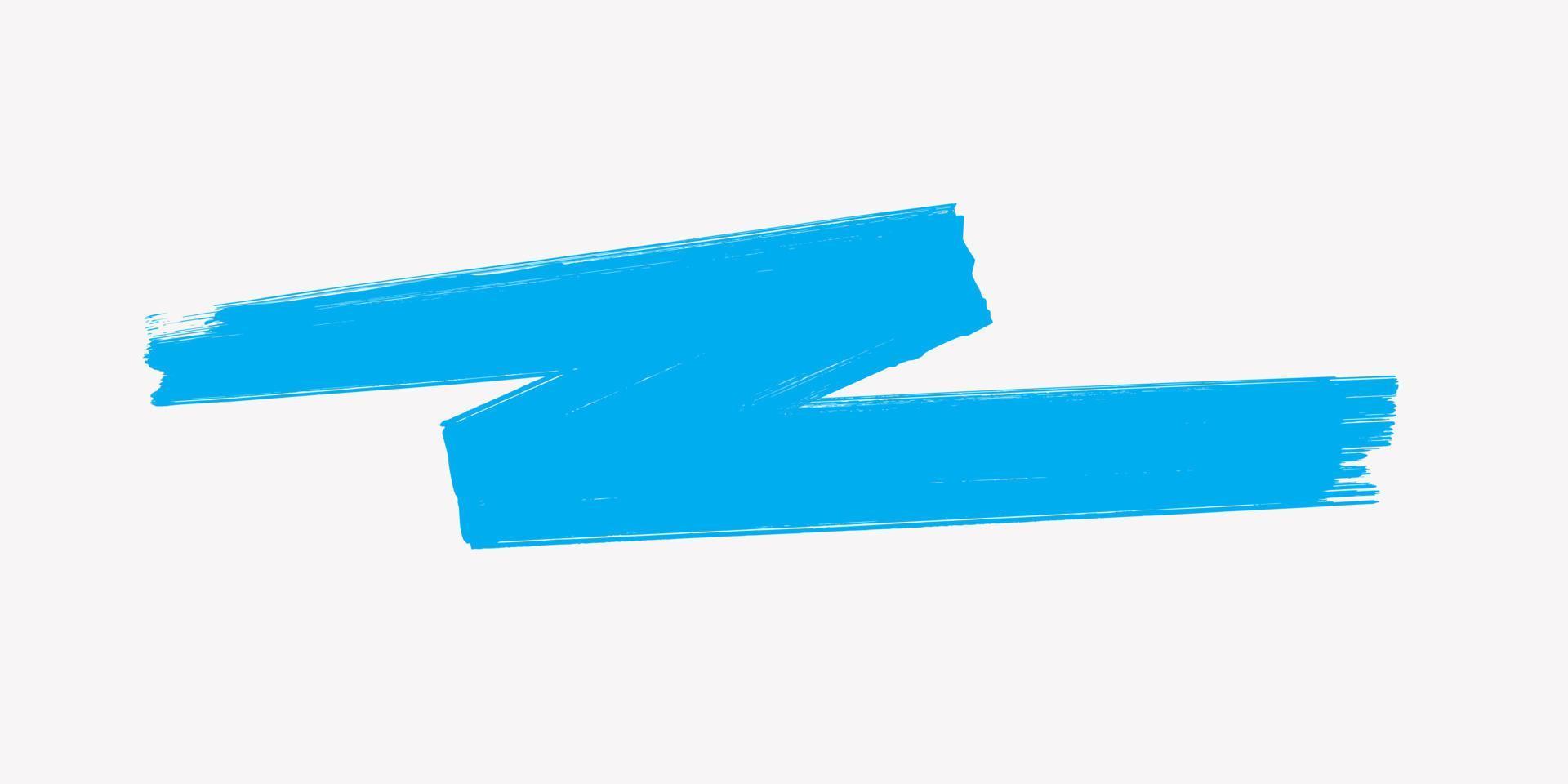 Creative Hand Drawn Blue Brush Stroke, Marker Pen Illustration Isolated on White Background. EPS Vector Design.