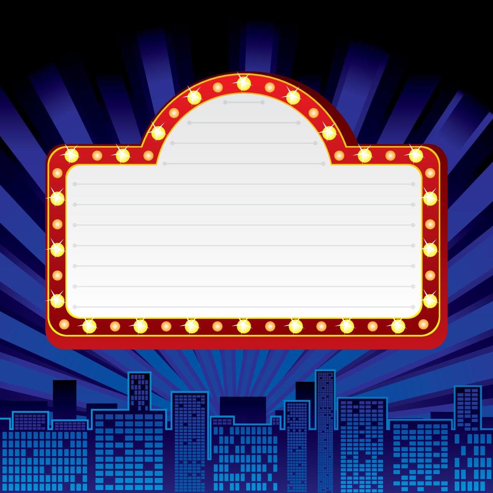 Neon sign at city vector
