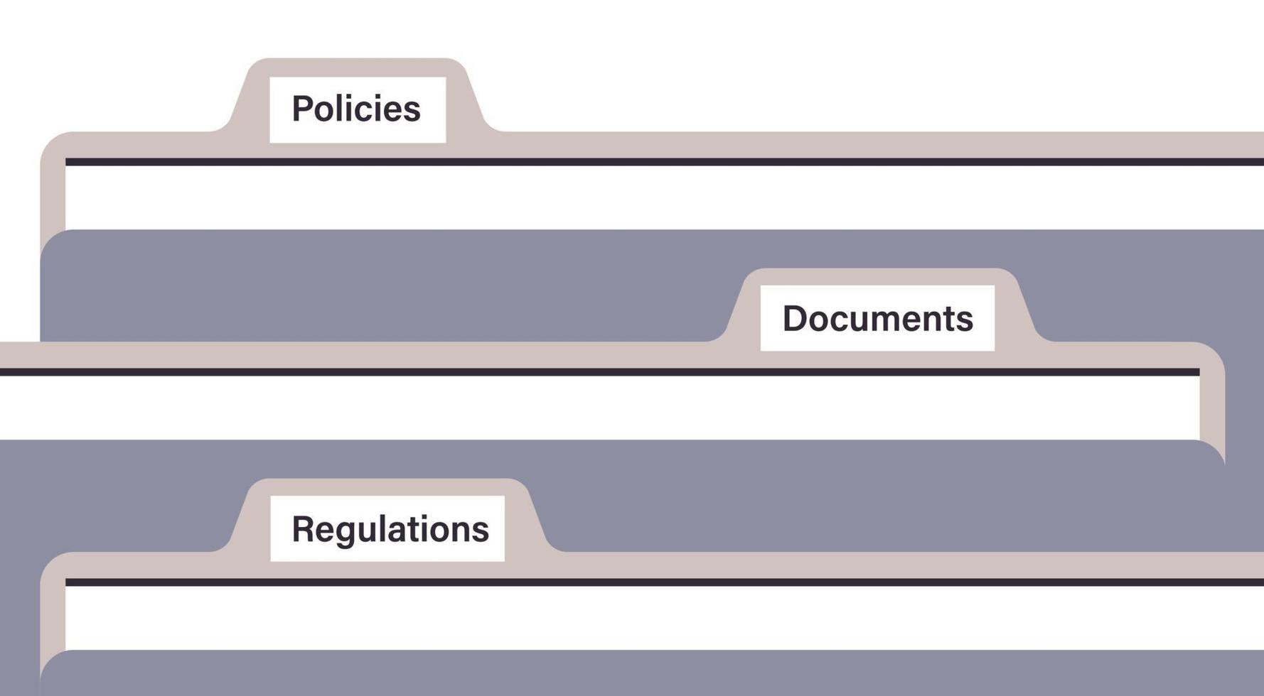 File register folders and people data documents flat vector illustration.