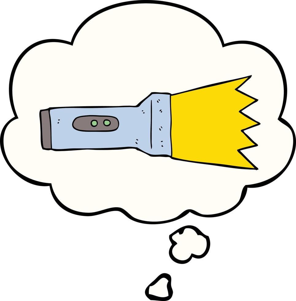 cartoon torch and thought bubble 10635875 Vector Art at Vecteezy