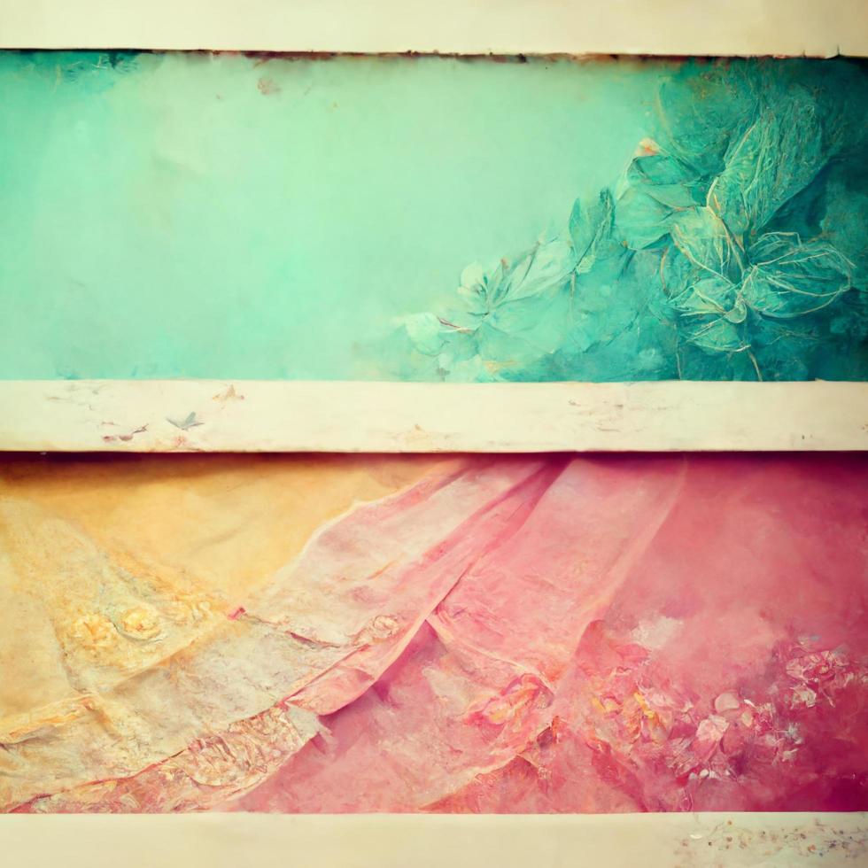 vintage background banner with flowers photo