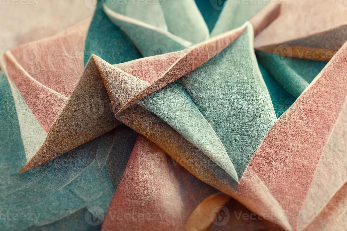 Abstract background from folded fabric with pastel tones photo