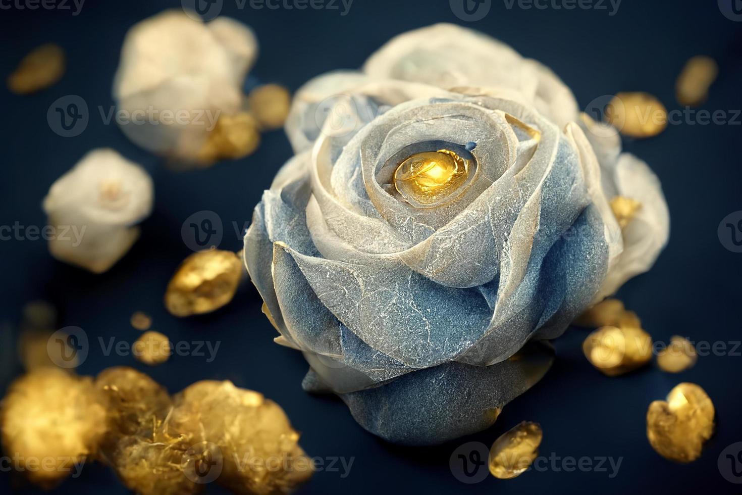 Abstract white roses photo