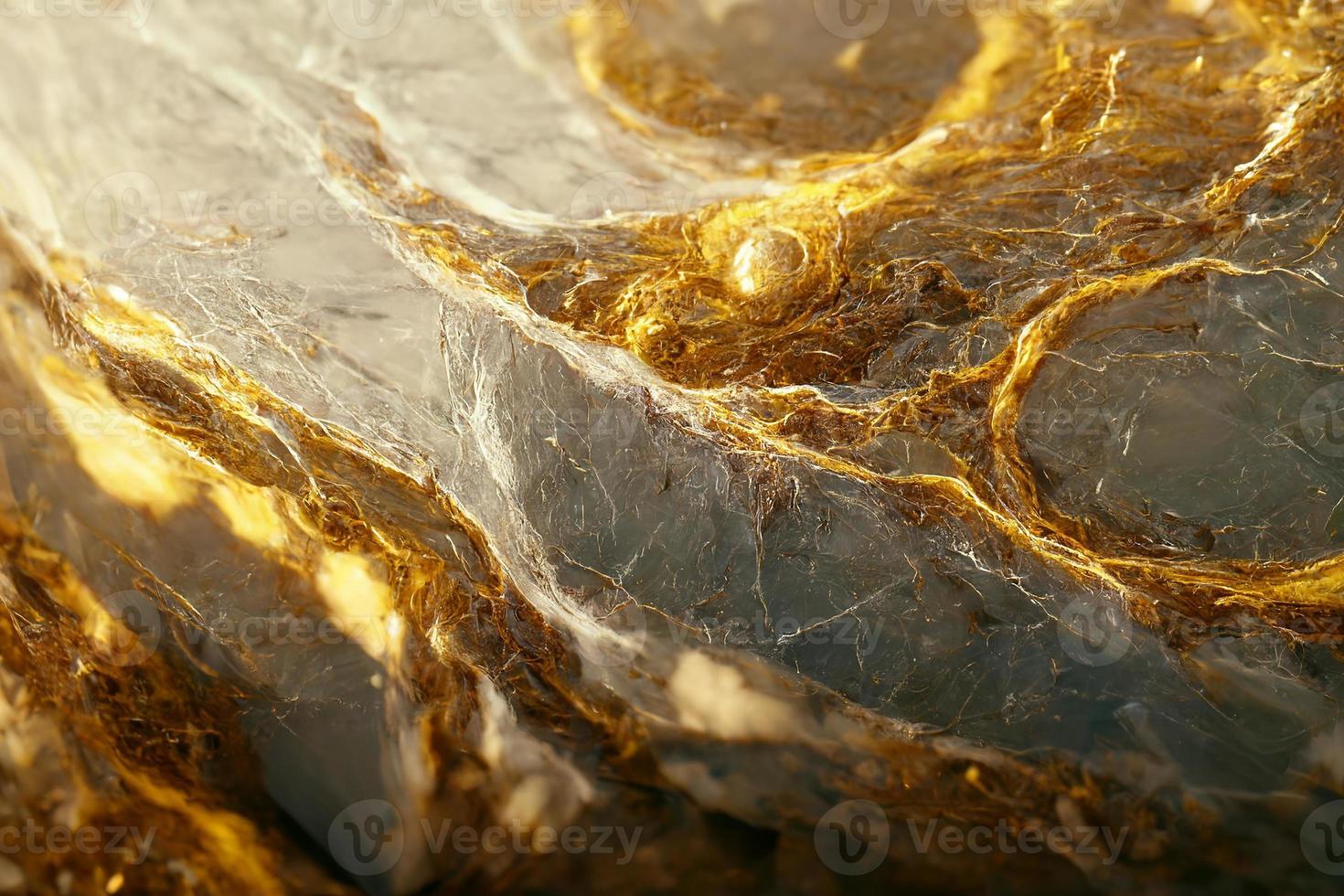 Abstract golden painting on marbel photo