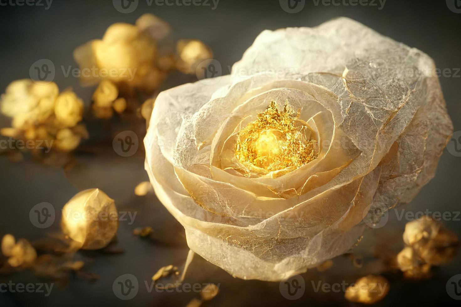 Abstract golden rose photo