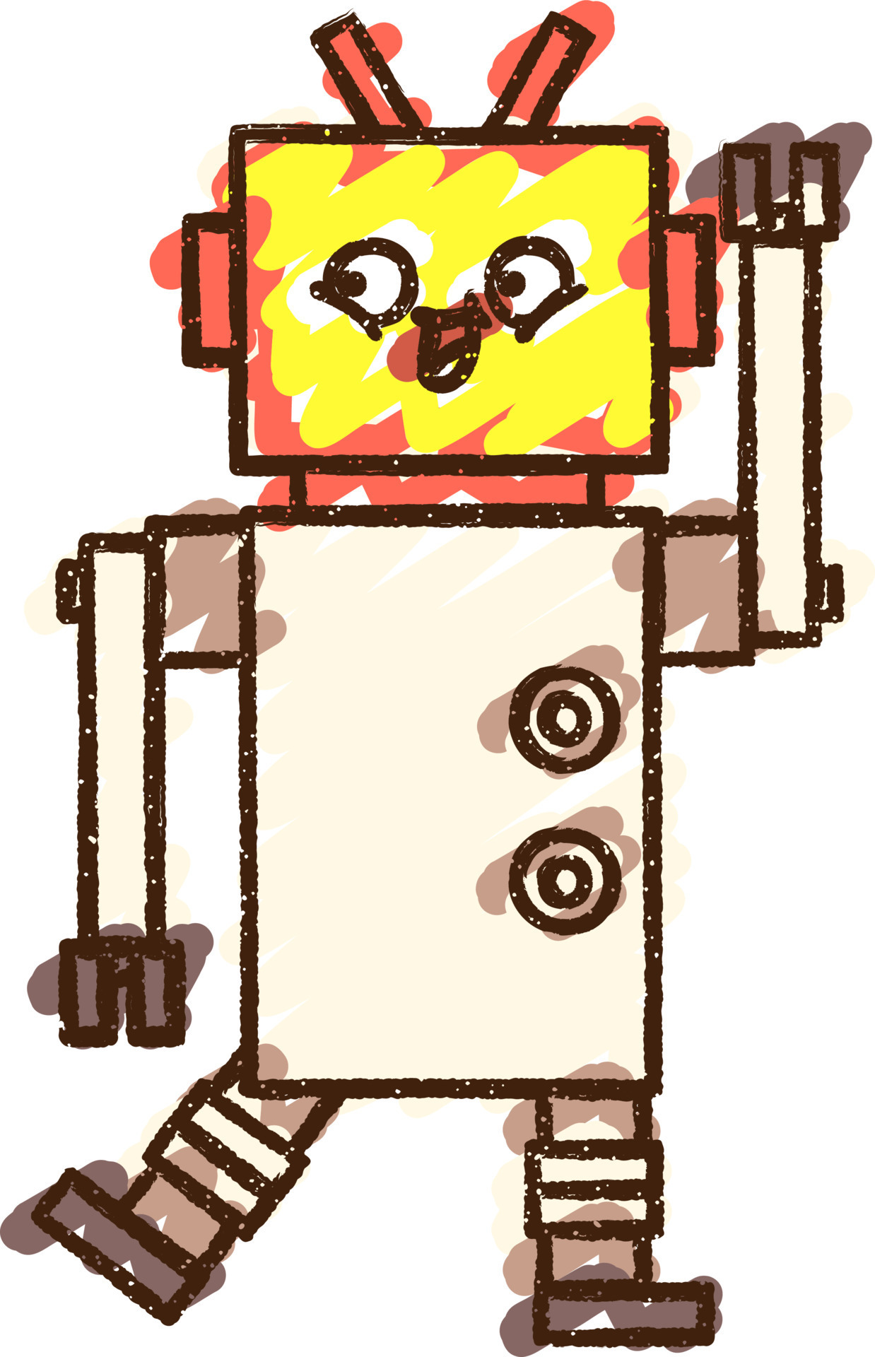 Robot Chalk Drawing 10636550 Vector Art at Vecteezy