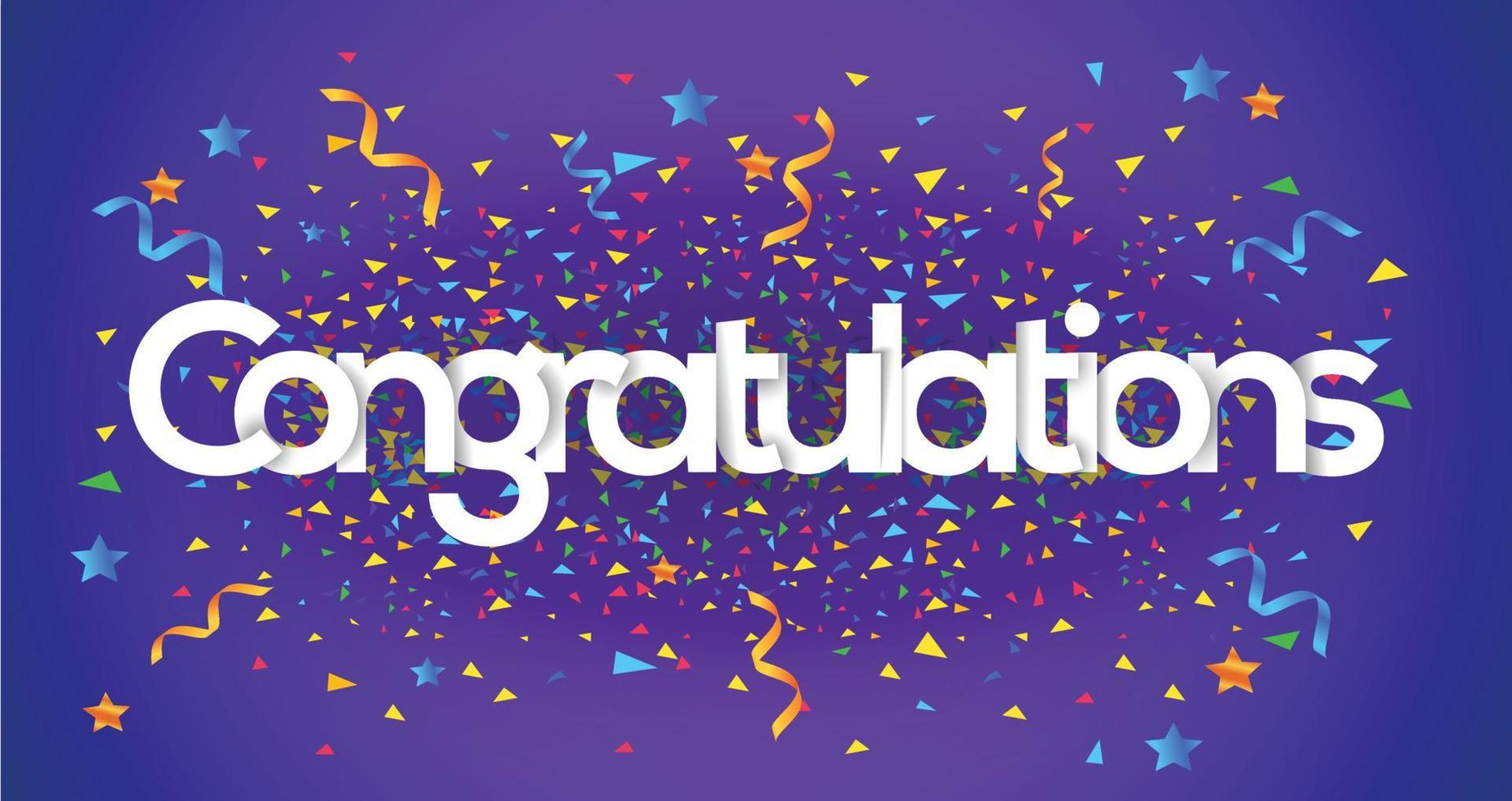 Congratulations Text Effect Colorful Design, And Effect. Colorful Design, Gradient Background, Free Vector File Downloadable.