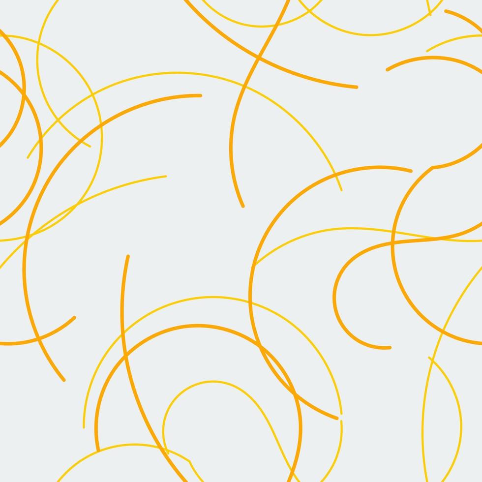 Editable Abstract Yellow Curved Lines Vector Seamless Pattern for Creating Background and Decorative Element