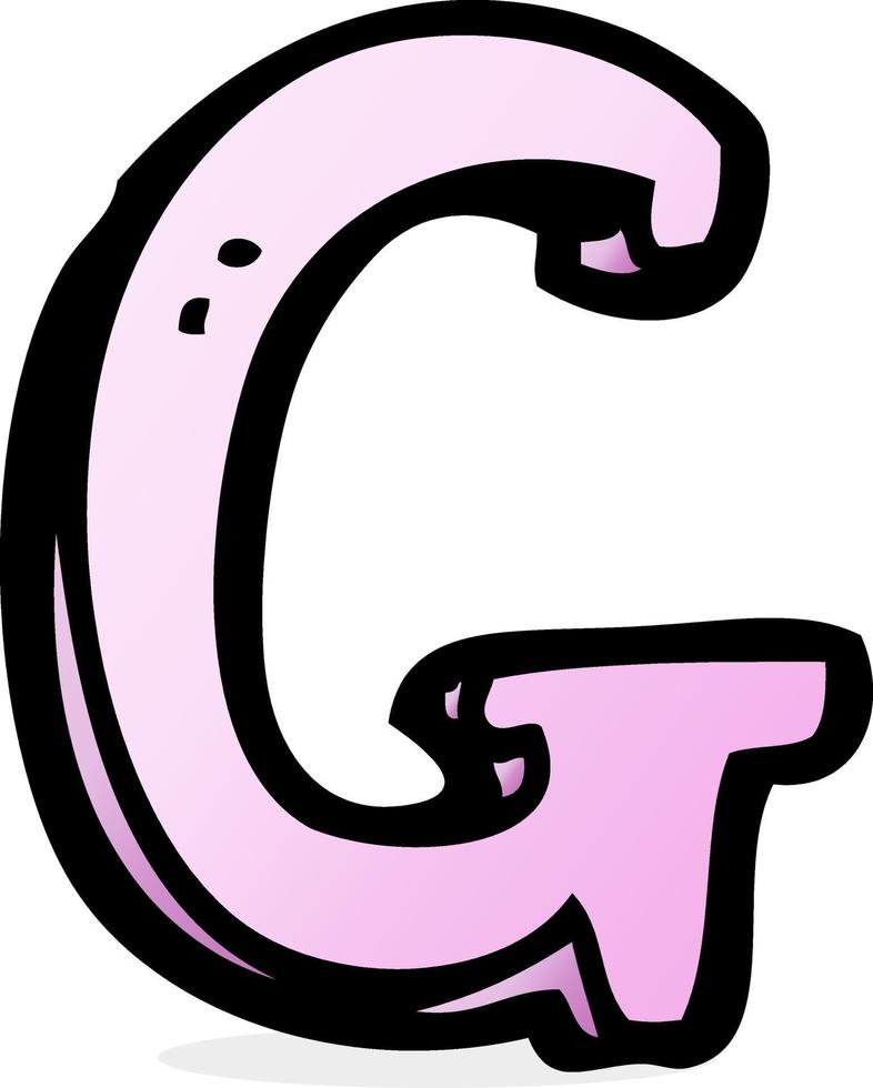 cartoon letter G vector