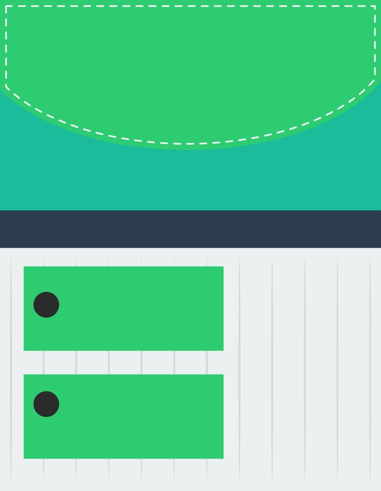 Editable Abstract Green Shapes Layout Background with Stitched Element for Product Cover vector