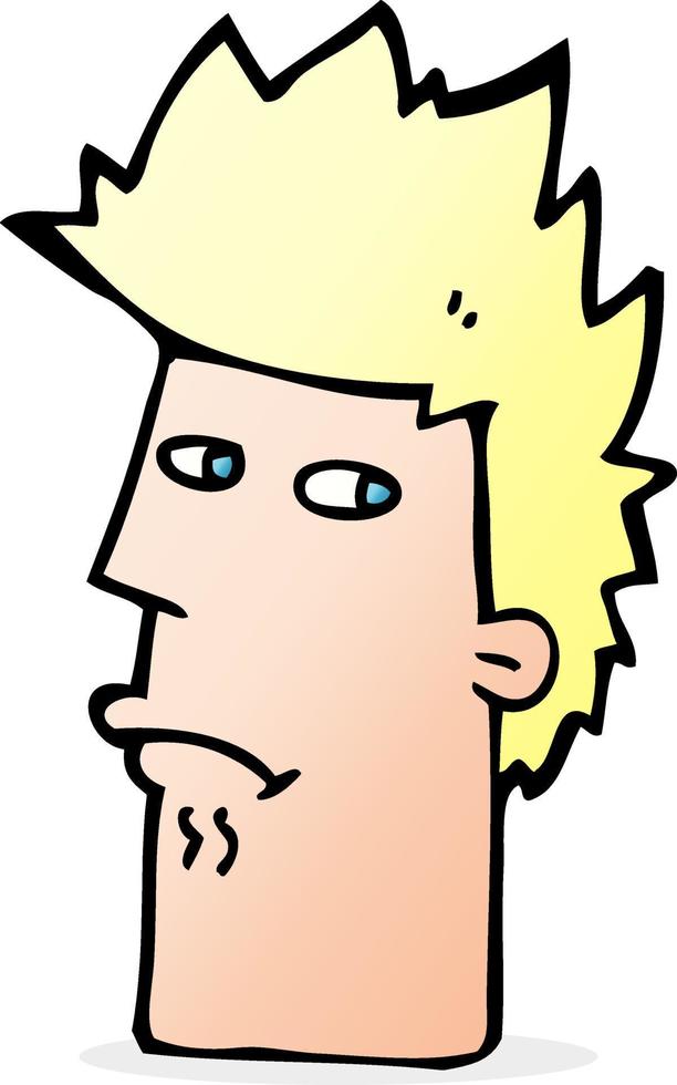 cartoon nervous expression vector