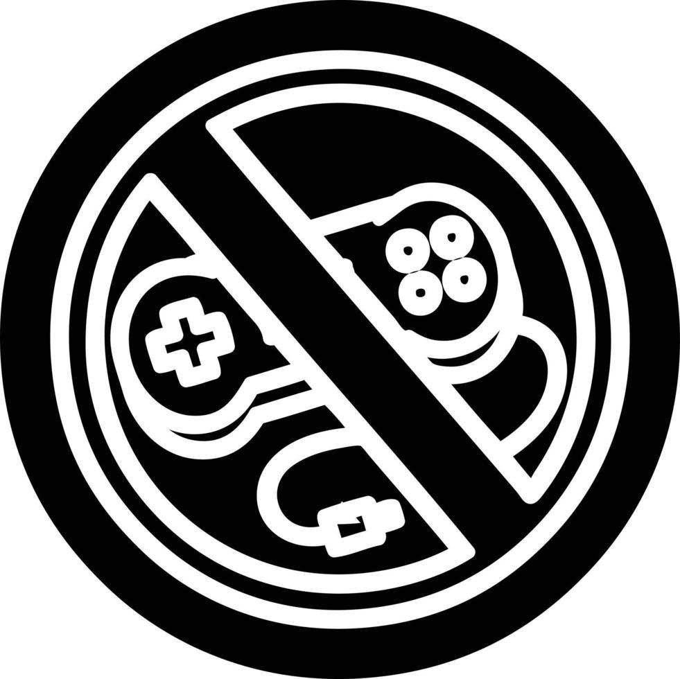 no gaming icon vector