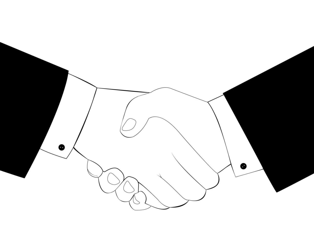 handshake on a white background vector