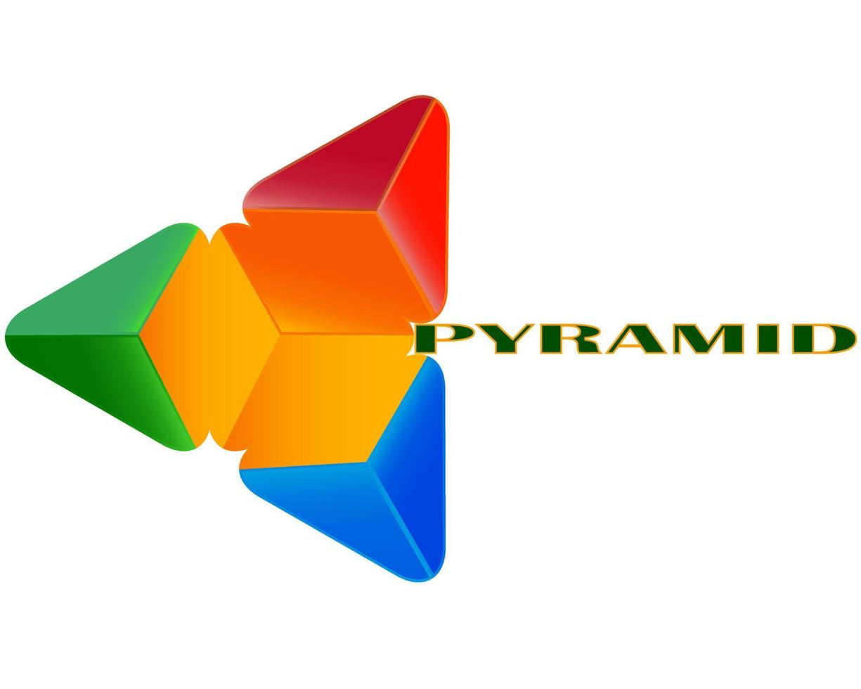 pyramid on a white background vector