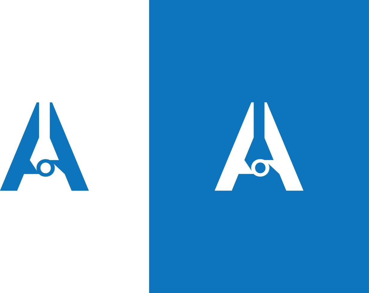 a alphabet tech modern logo design vector