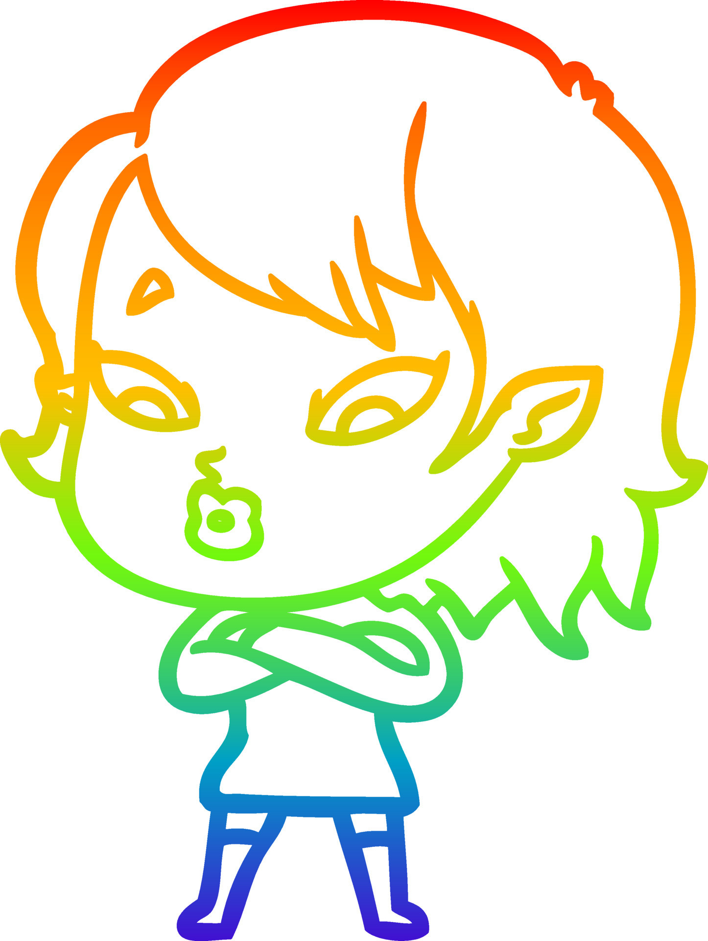 rainbow gradient line drawing cute cartoon vampire girl 10637872 Vector Art at Vecteezy rainbow gradient line drawing cute cartoon vampire girl 10637872 Vector Art at Vecteezy