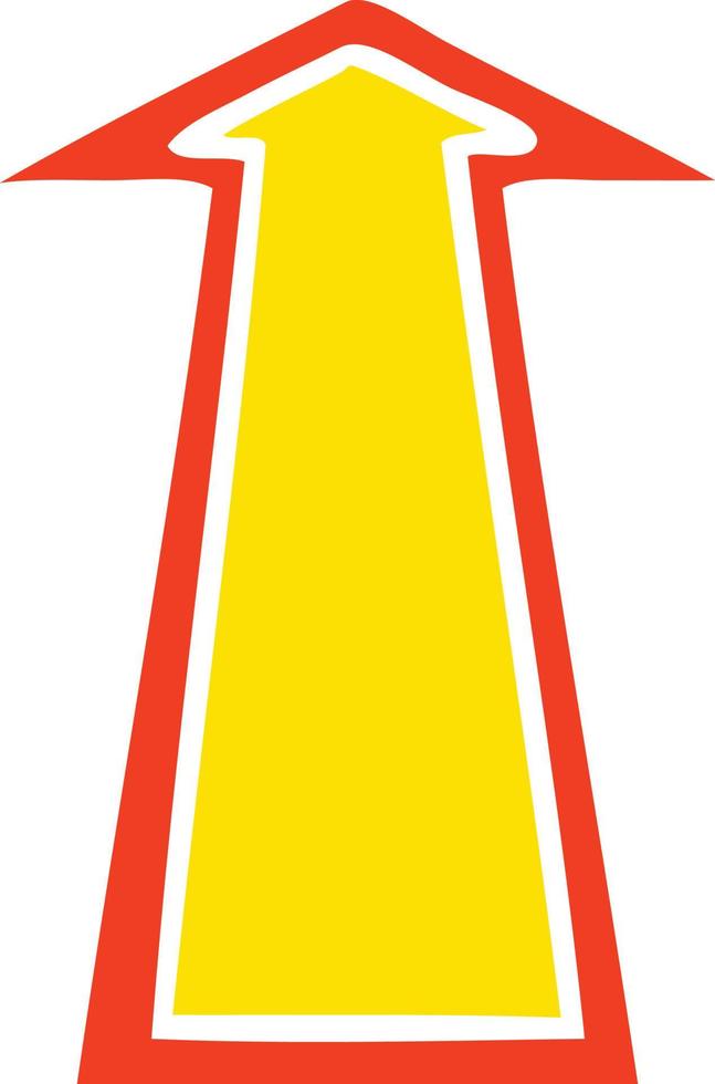 quirky hand drawn cartoon arrow vector