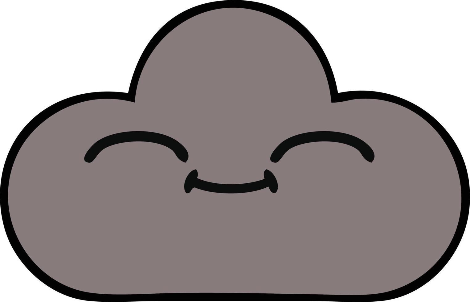 cute cartoon storm cloud vector