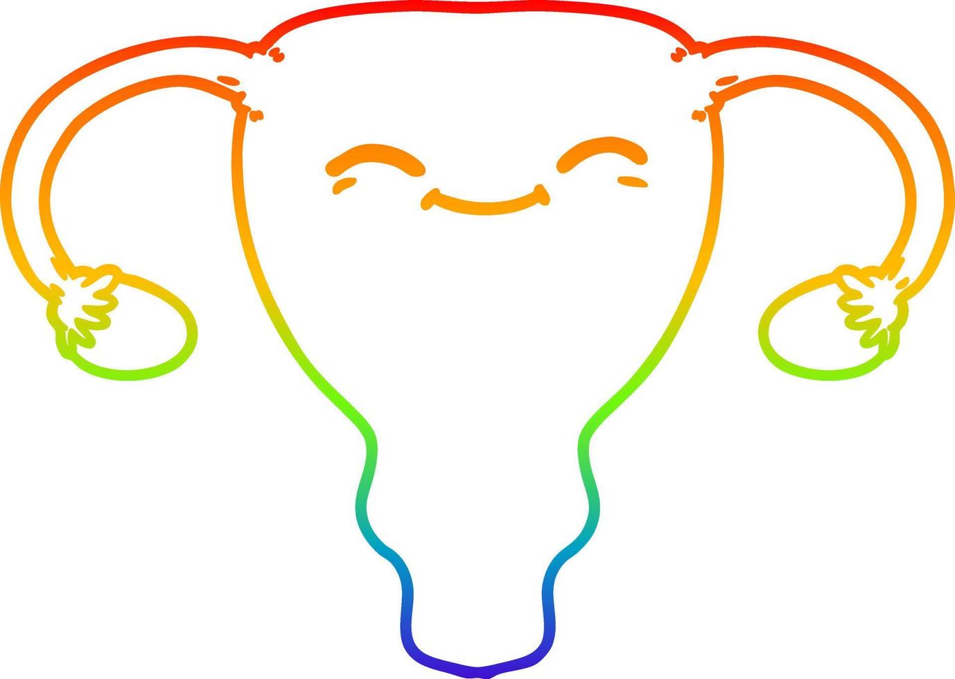 arco iris gradiente línea dibujo dibujos animados útero vector