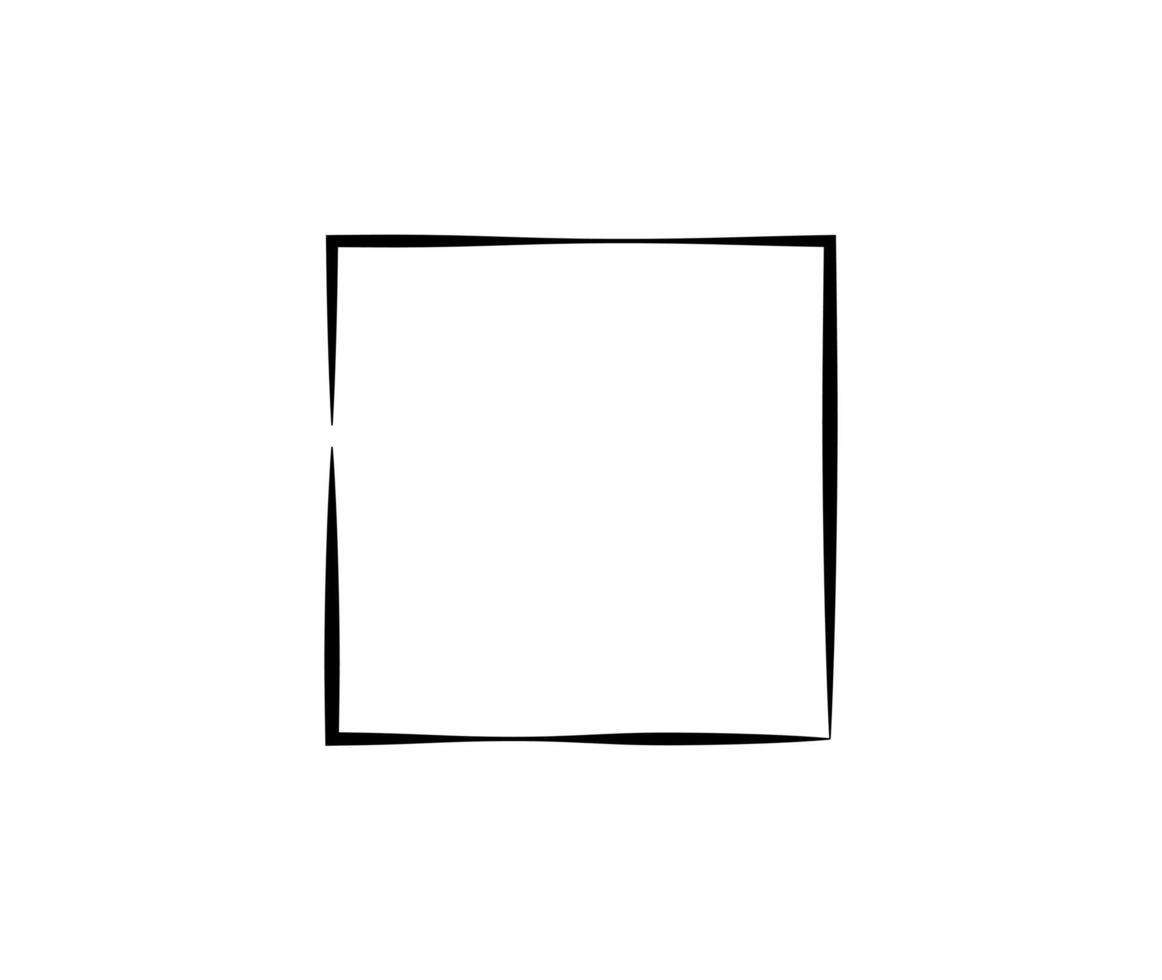 Square frame. Geometric abstract square element. Vector illustration