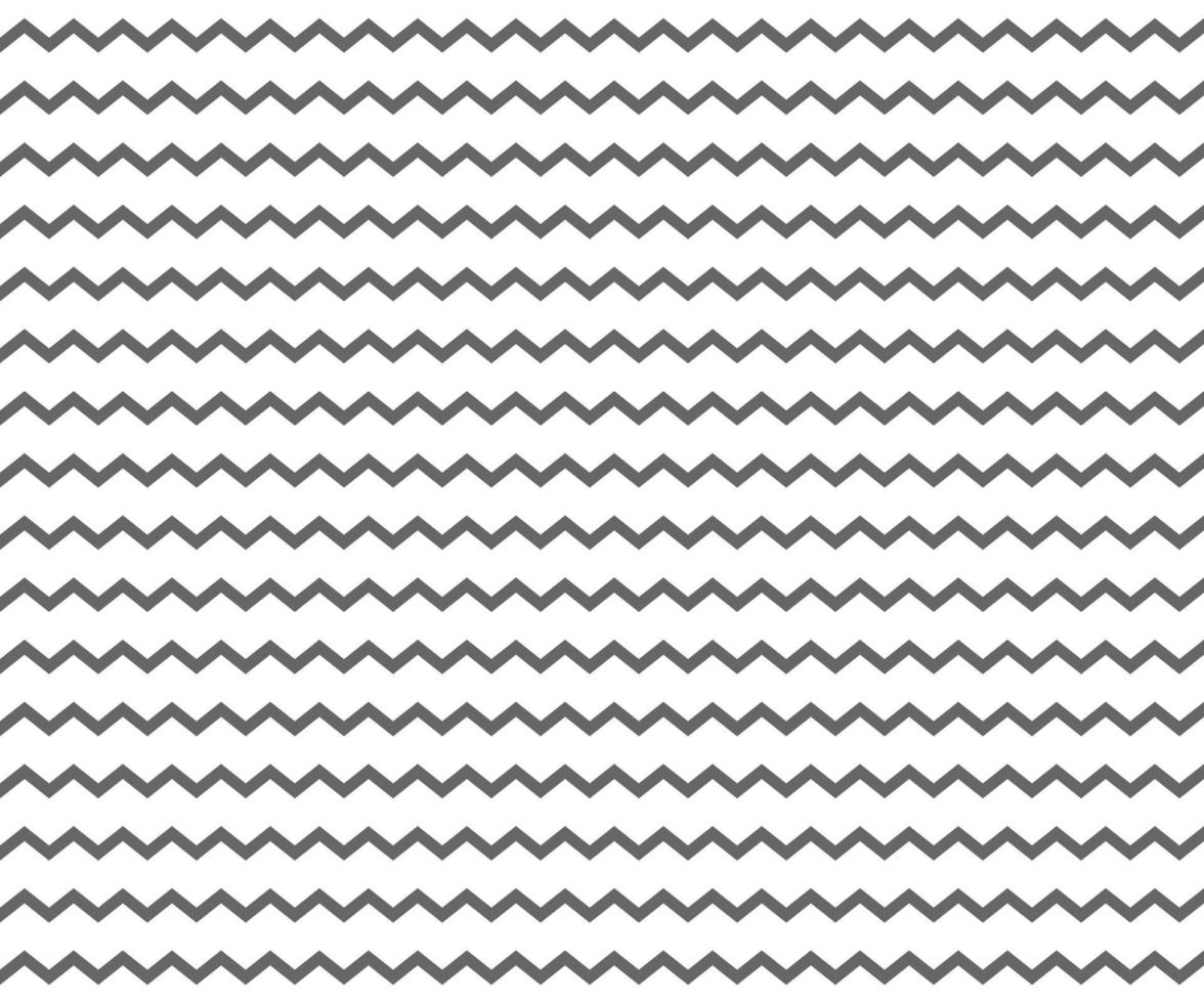 Wave, zigzag lines pattern. Black wavy line on white background. Texture vector - illustration