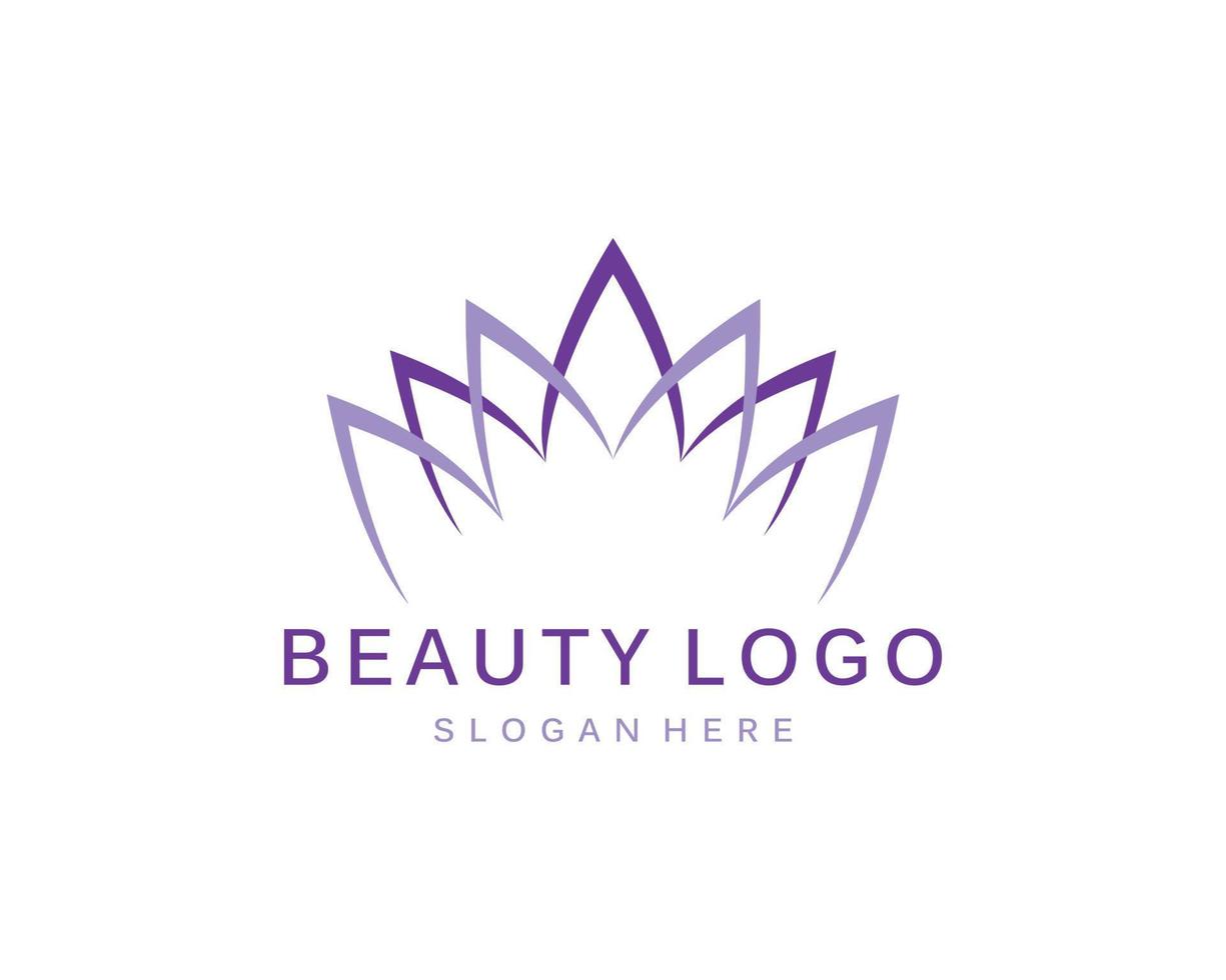 Lotus flower logo. Vector design template of lotus icons on dark and pink background in flat and outline style with golden effect for eco, beauty, spa, yoga, medical companies.