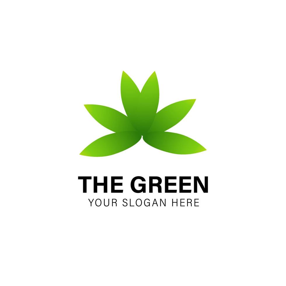 green eco logo vector