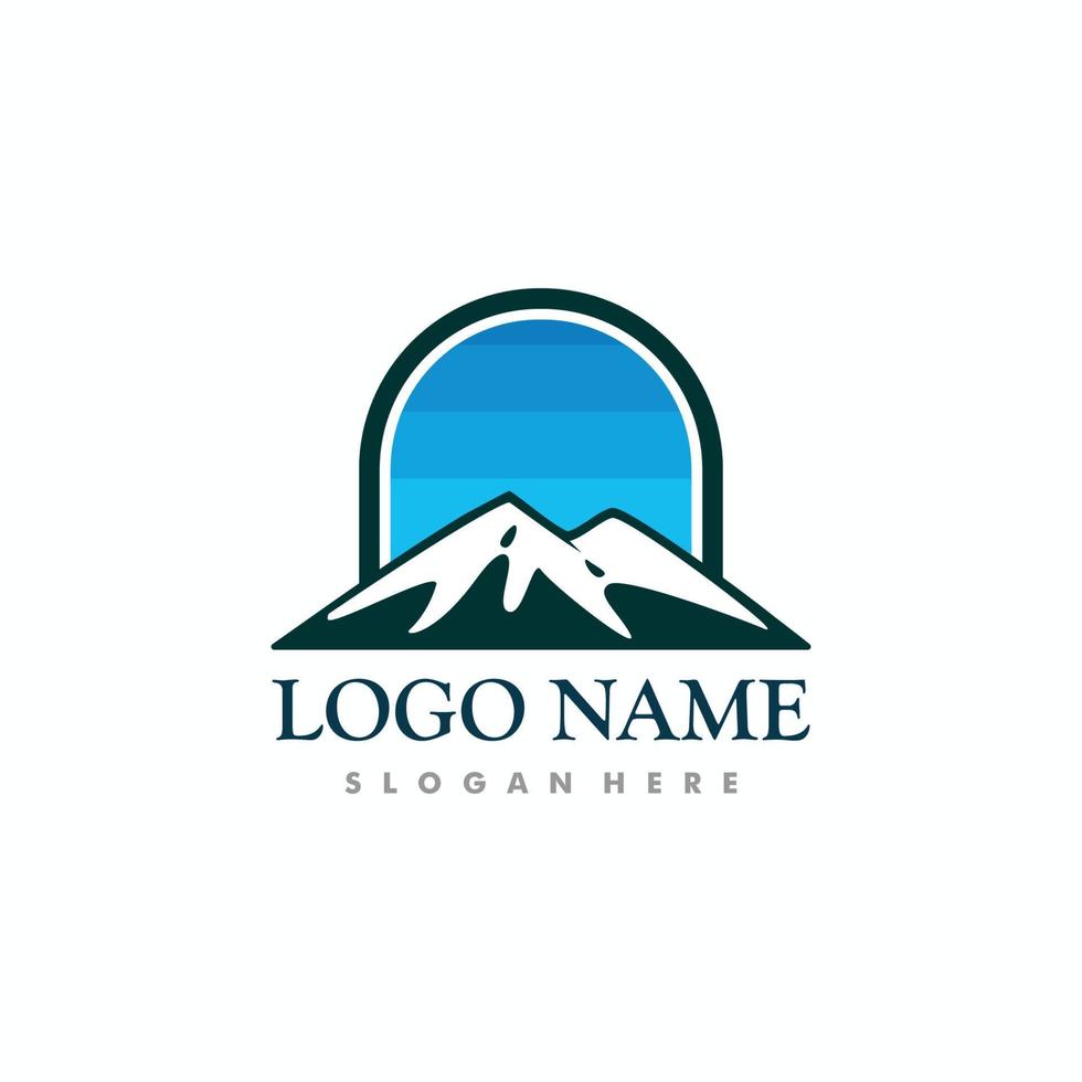 Mountain logo design Vector illustration