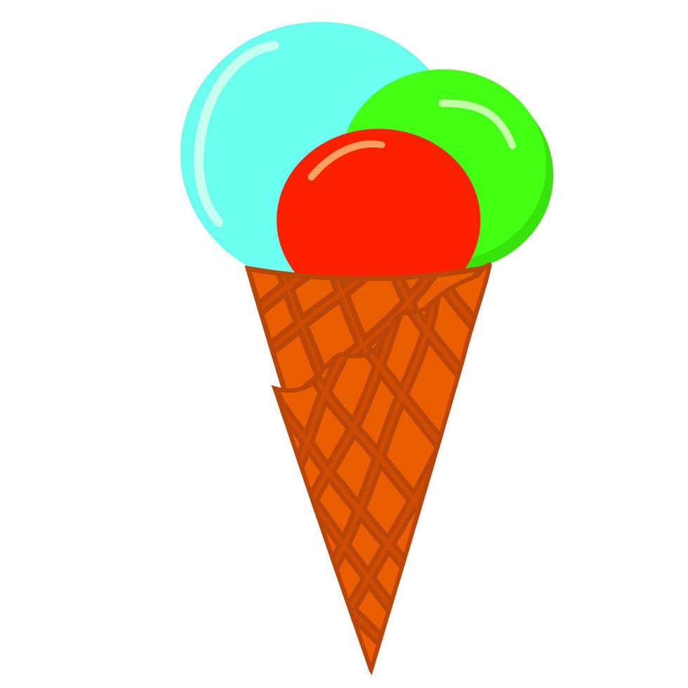 helado dulce vector