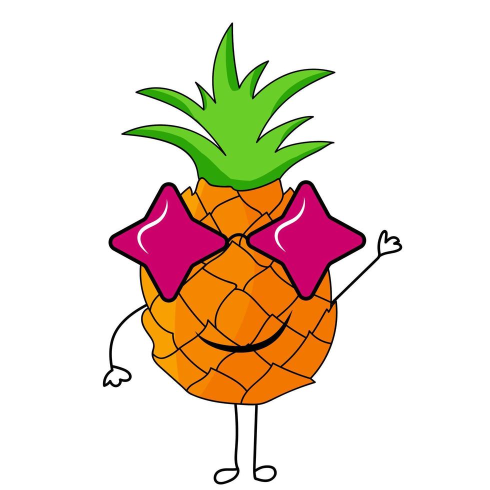 Summer fruits characters vector