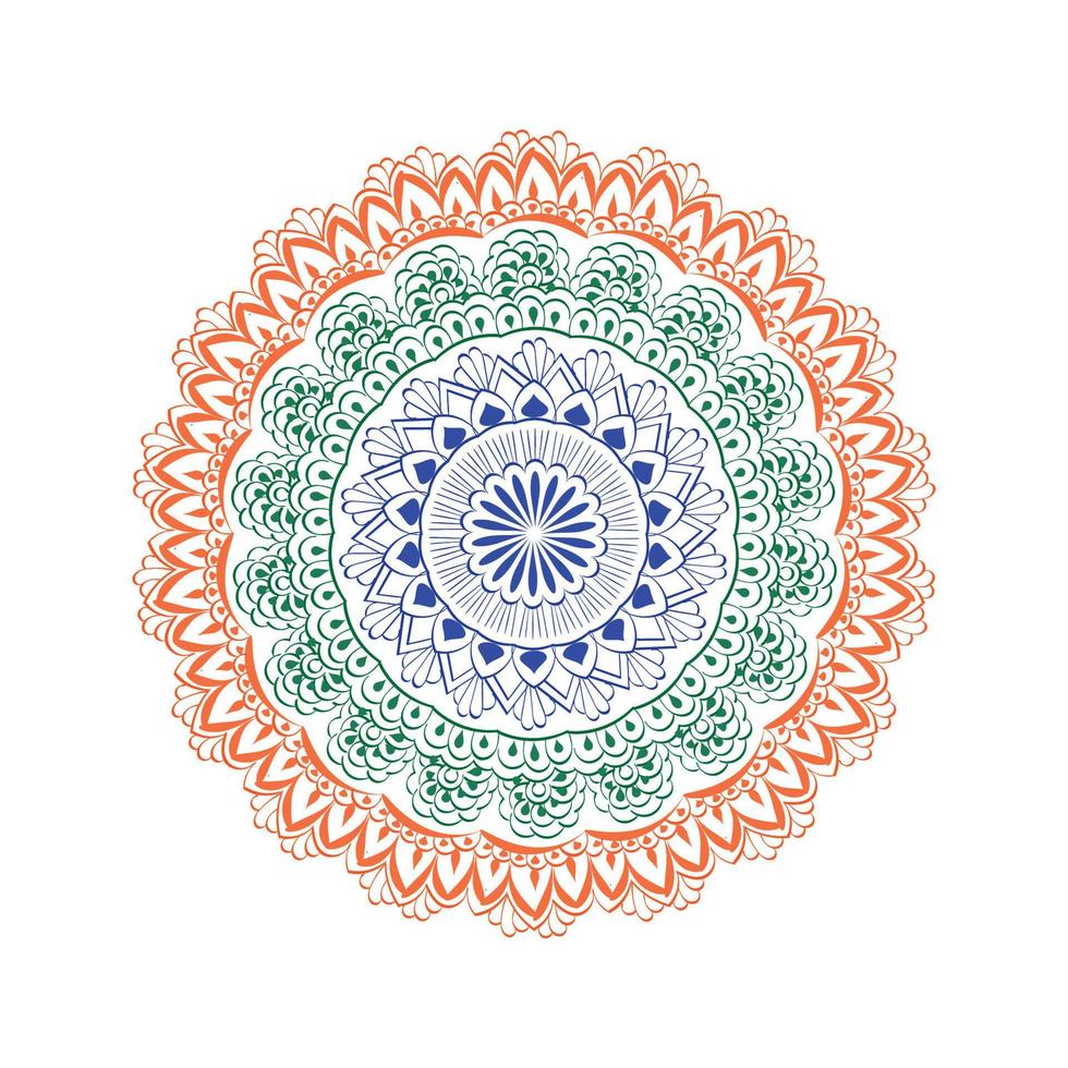 Indian Independence day mandala art vector
