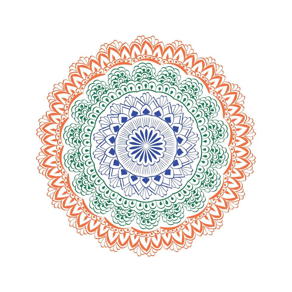 arte del mandala del día de la independencia india vector