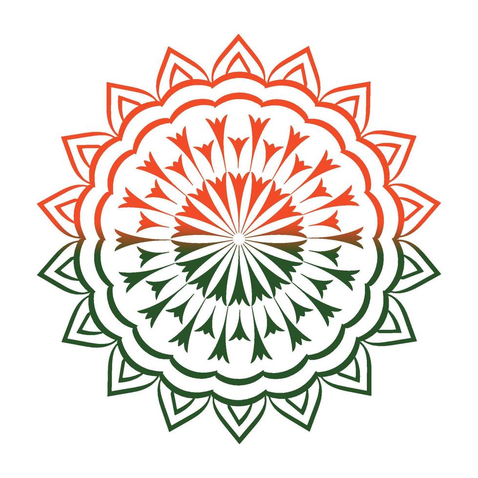 Indian Independence day mandala art vector